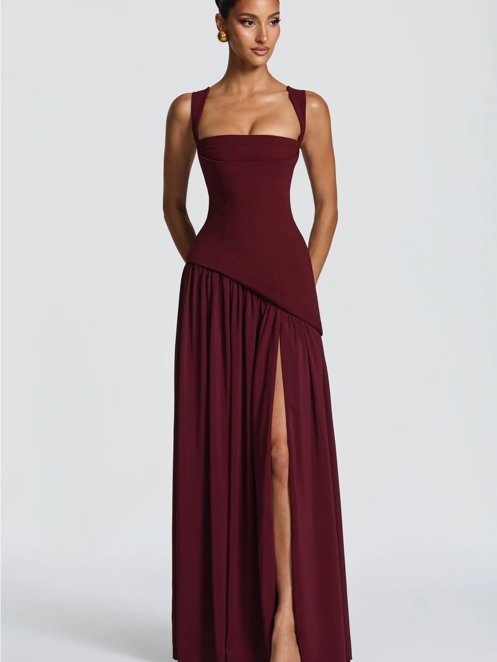 Babyboo Burgundy Maxi Dress